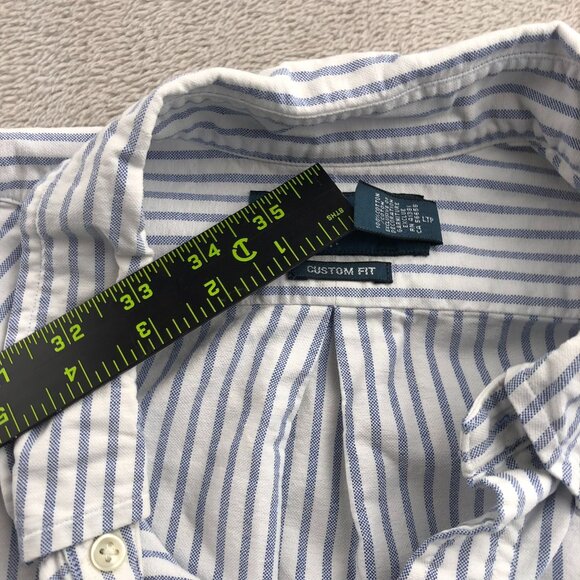 Polo Ralph Lauren Men's Shirt XXL Custom Fit Long Sleeve Pinstriped Button Down - Picture 6 of 14